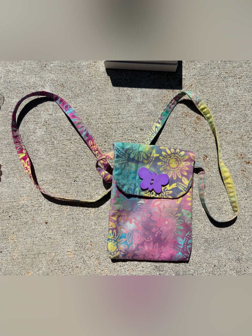 TIE-DYE BOHO MULTI-COLORED CROSSBODY MINI PURSE